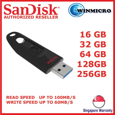 SanDisk Ultra USB 3.0 Flash Drive 16GB / 32GB / 64GB / 128GB / 256GB (Local Warranty)