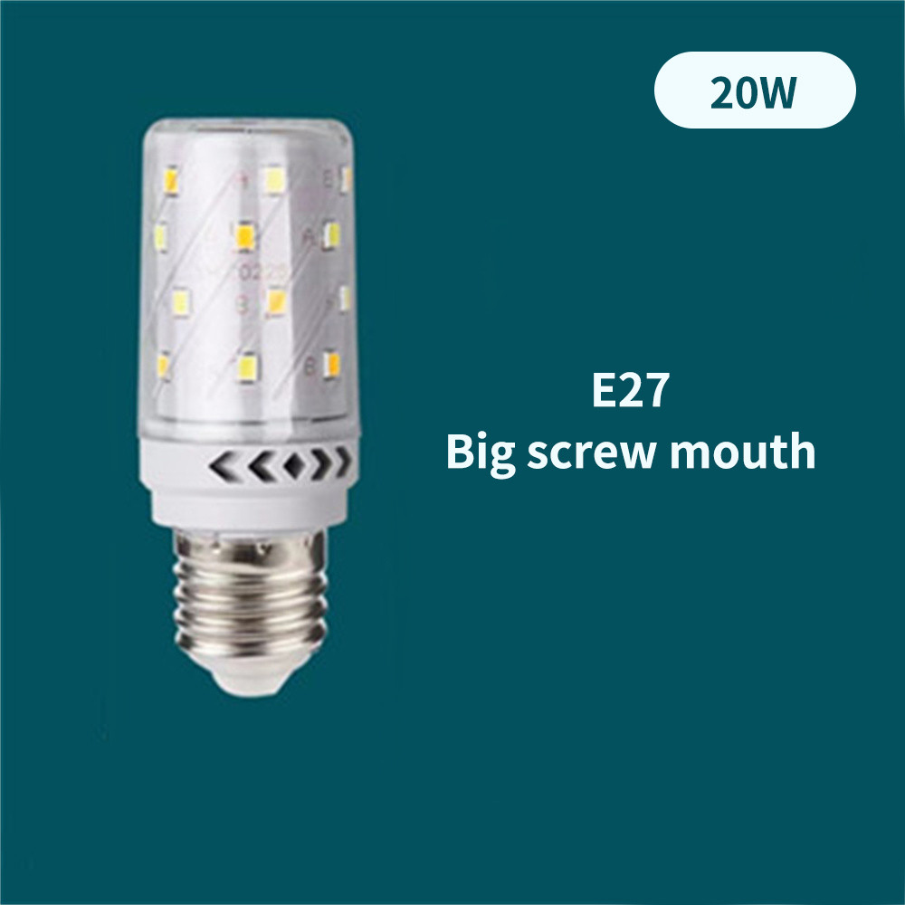 KUESICR E27/E14 LED Corn Bulb 12W Tri-Color High Brightness Full Spectrum Eye Protection Chandelier Lamp