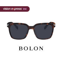 Bolon Brown Acetate Square Sunglasses for Women BL3098C2053