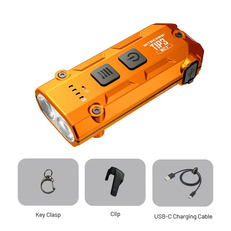 Nitecore TIP3 720 Lumen USB-C Rechargeable Keychain Torch Flashlight