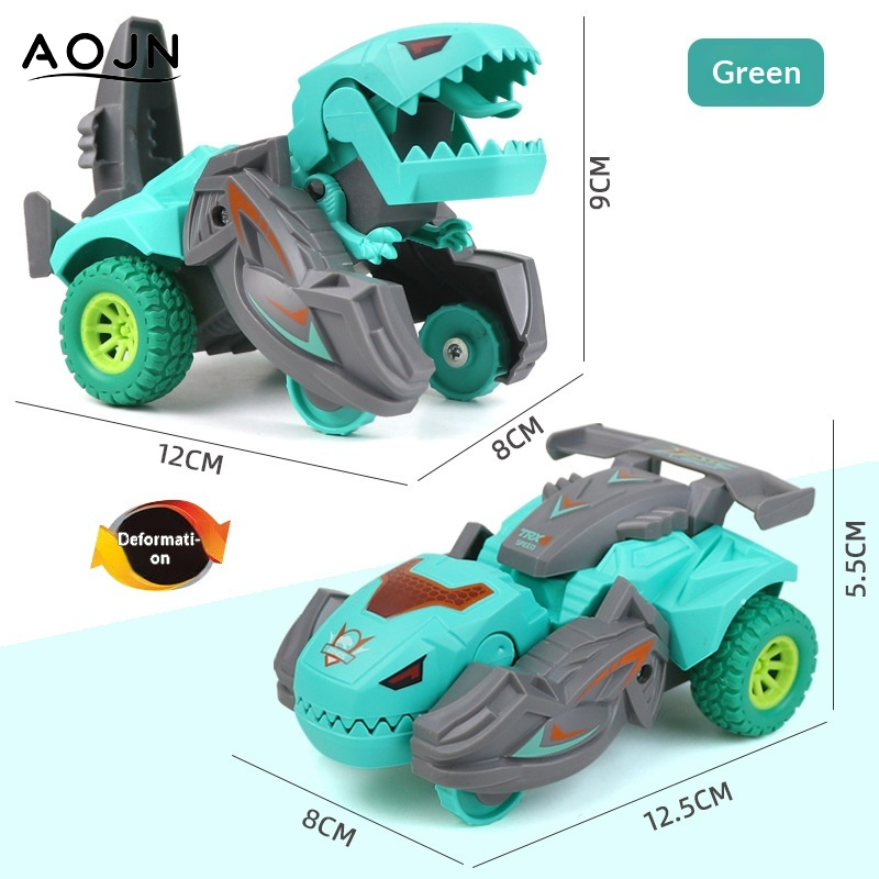 AOJN Transforming Dinosaur Car Toy for Kids, T-Rex Design with Vehicle Mode, Enhances Imagination and Motor Skills ราคา 44 บาท*ส่งฟรี