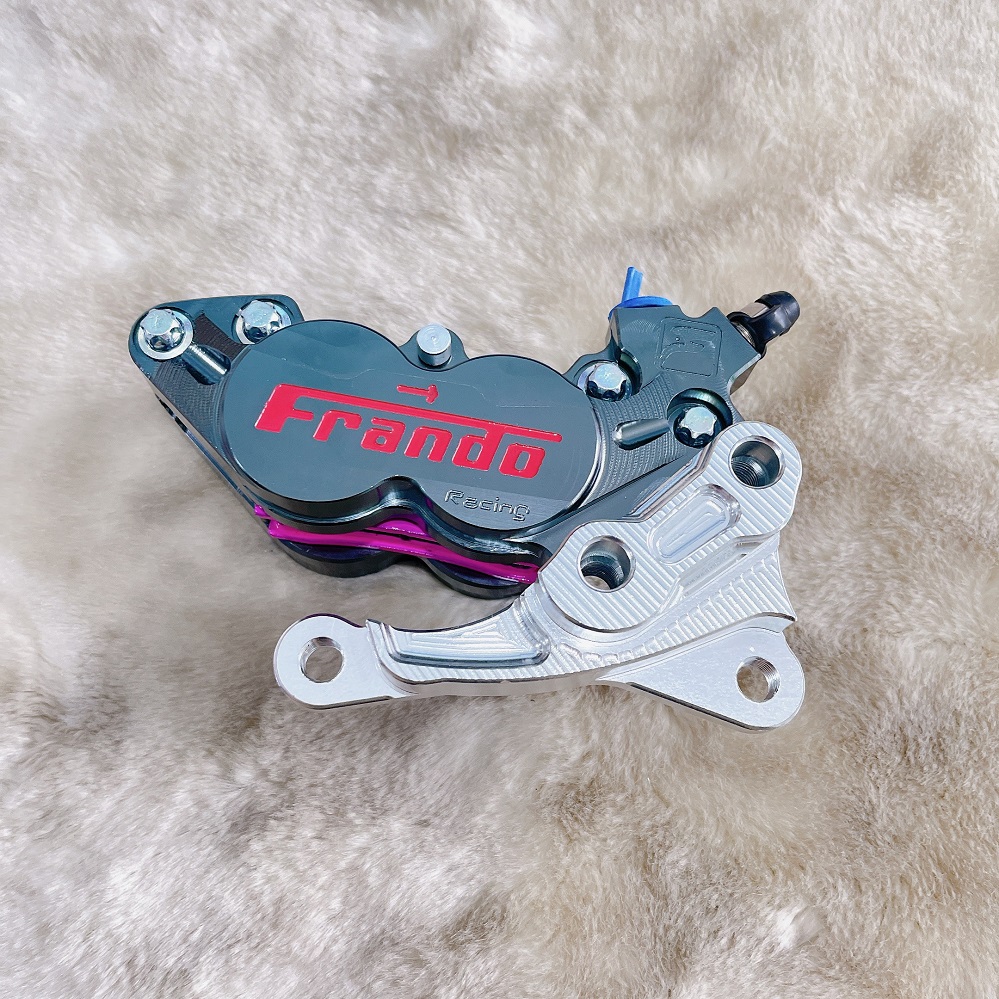 _ Heo Frando 4pis màu xám titan Sẵn bố hồng kèm pát CNC nguyên khối lắp như zin cho SIRIUS 50cc đĩa 267mm