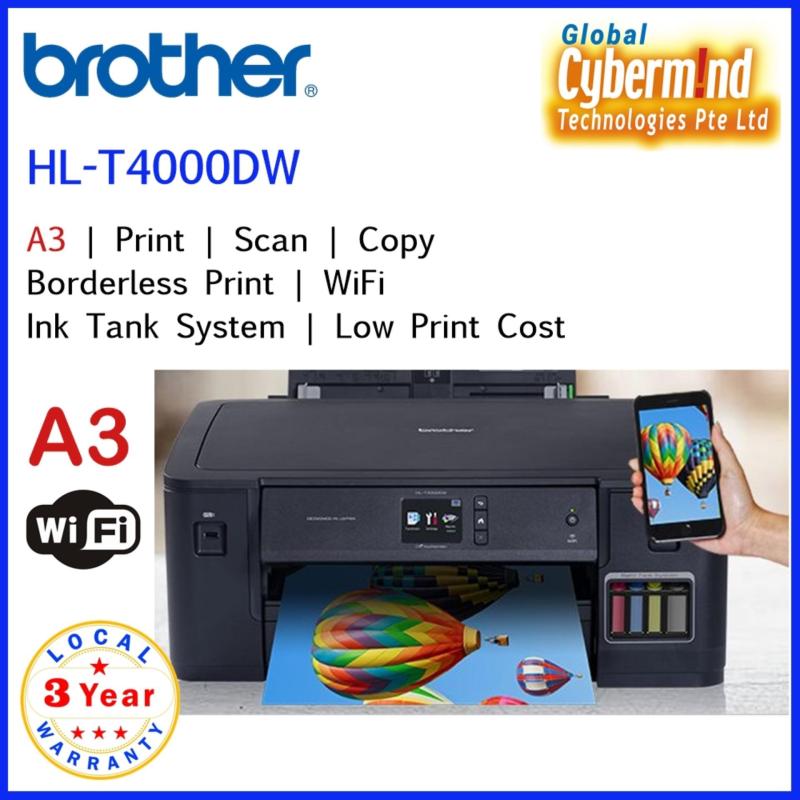 Brother HL-T4000DW - A3 Inkjet Printer, Refill Ink Tank Wireless Duplex Print Singapore