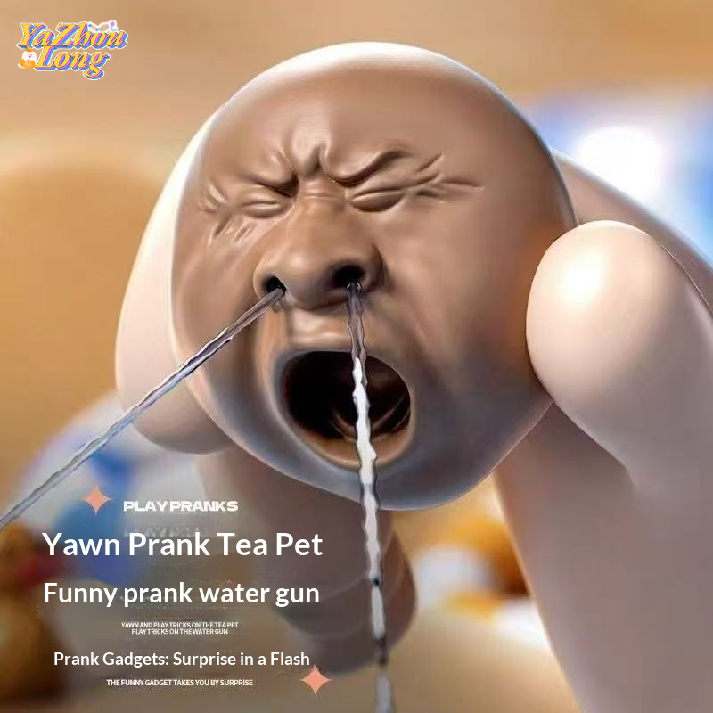 YZLong Ugly-cute yawning head, press to release water, stress-relieving prank toy, fun outdoor water play gadget. ราคา 19 บาท*ส่งฟรี