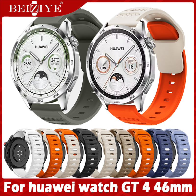 Dành For Huawei Watch GT 4 46mm Dây Cao Su Mềm Dây Đeo Đồng Hồ Thể Thao