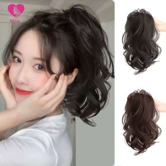 BAIXL Phong cách Hàn Quốc Tóc đuôi ngựa lượn sóng ngắn Tổng hợp Xoăn Kẹp tóc đuôi ngựa Ngọt ngào Nối tóc Mảnh tóc đuôi ngựa Nữ/Nữ