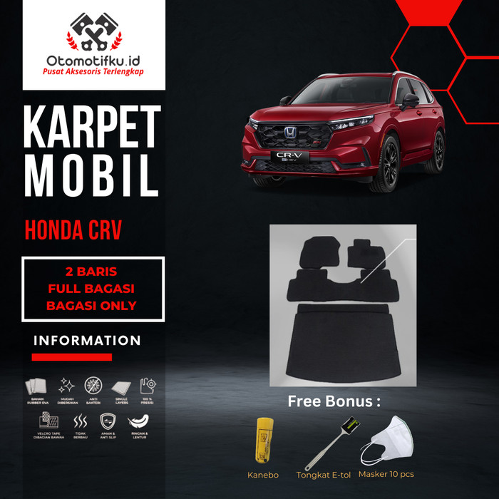 [ OTOMOTIFKU ] Karpet Mobil Honda CRV Bahan Single Layer Rubber Eva Premium Giá 550,000 Đồng*Miễn phí vận chuyển
