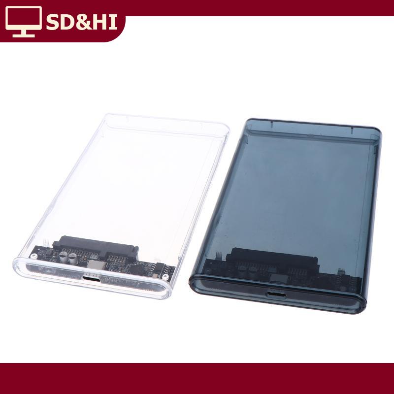 SD&HI เคสฮาร์ดไดรฟ์ภายนอก USB Type-C ขนาด2.5นิ้วแปลง SATA เป็น USB ความเร็ว5Gbps เคสสำหรับ HDD SSD ตัวเคสโปร่งใสรองรับพีซีและแล็ปท็อป ราคา 105 บาท*ส่งฟรี