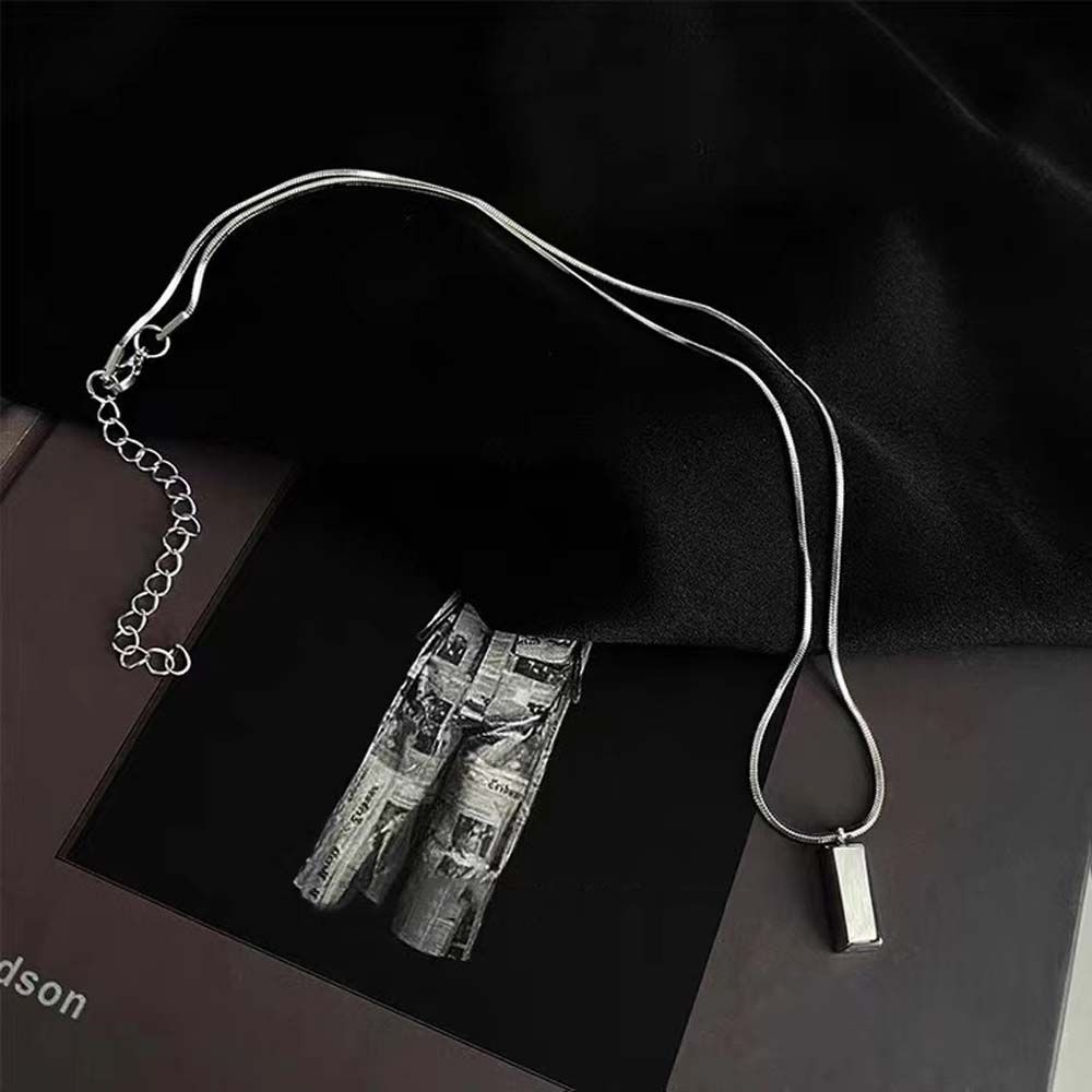 Korea kpop Double layer Stainless Steel Feather Pendant Mens Jewelry 361L  Unisex long silver color Necklace