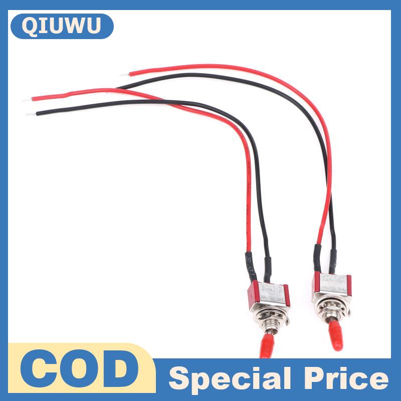QIUWU 2 5PCS Mini 2 Pin đèn LED cho phụ kiện xe hơi chuyển đổi ON OFF SPST 3A 250V 6A 125V với pre-hàn chuyển đổi Xe TảI Dây tắt Giá 38,444 Đồng*Miễn phí vận chuyển