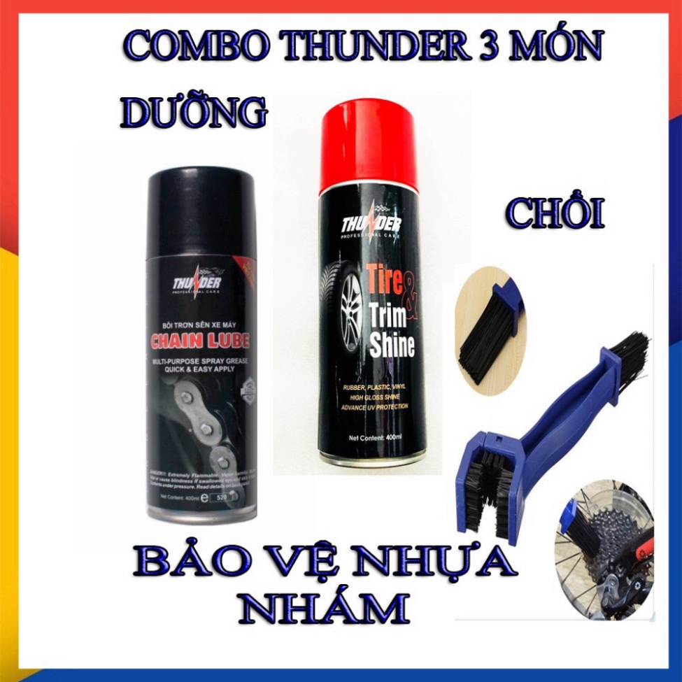 BỘ VỆ SINH BẢO DƯỠNG XÍCH SÊN THUNDER Ảnh thật Sp