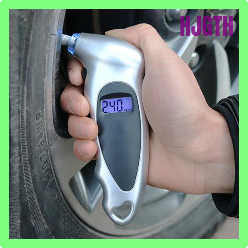 Sjttr Đồng hồ đo áp suất lốp mới đèn nền Độ chính xác cao kỹ thuật số giám sát áp suất lốp lốp xe ô tô đồng hồ đo áp suất không khí Màn hình LCD rfhfg