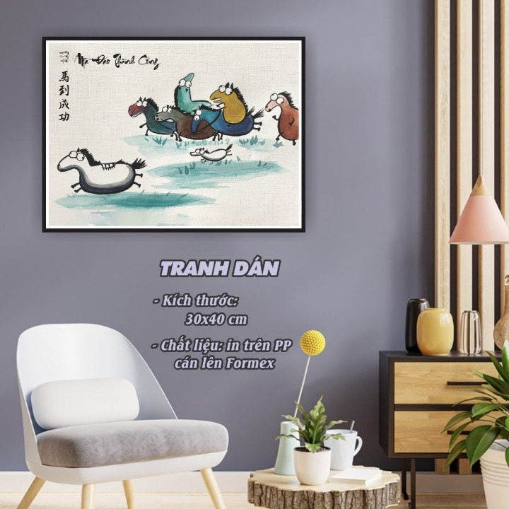 Tranh MÃ ĐÁO THÀNH CÔNG chế hài | Tranh MÃI DELL THÀNH CÔNG vô tri hài hước 30x40