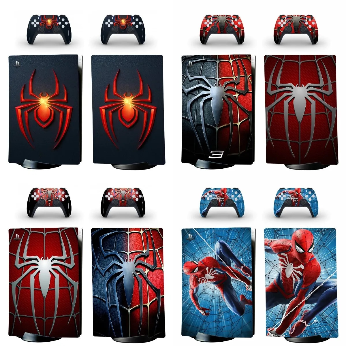 【Support-Cod】 Spiderman Ps5 Digital Version Skin Sticker Decal Cover For 5 Console Controller Skin Sticker Vinyl