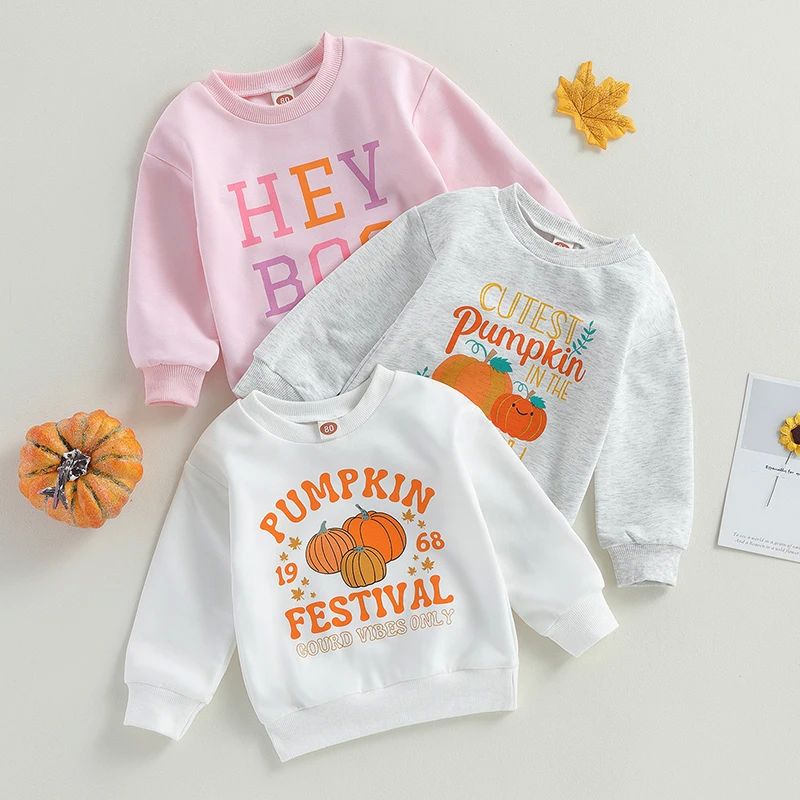 Halloween hoodie for kids 2023 Fashion Children Kids Boys Girls Halloween Sweatshirts Clothes Letter Pumpkin Print Casual Long Sleeve Hoodies Tops Outwear ราคา  493 บาท*ส่งฟรี