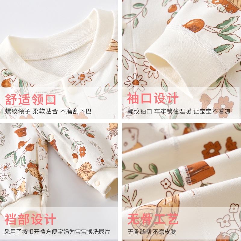 [YYL]❦⊰ Baby Girl Clothes Spring and Autumn Seamless Cotton Baby Autumn Clothing Super Cute Princess Long Sleeve Romper Newborn Bottoming Romper Safe Non-Toxic Silicone