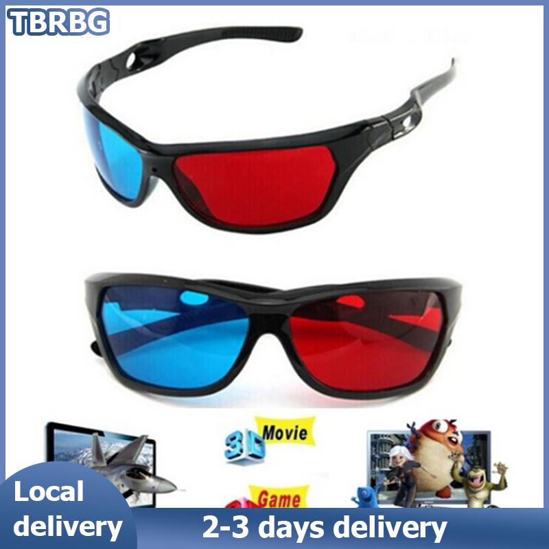 TBRBG Local Delivery 3D kính đỏ xanh đen khung cho chiều anaglyph TV Movie DVD trò chơi