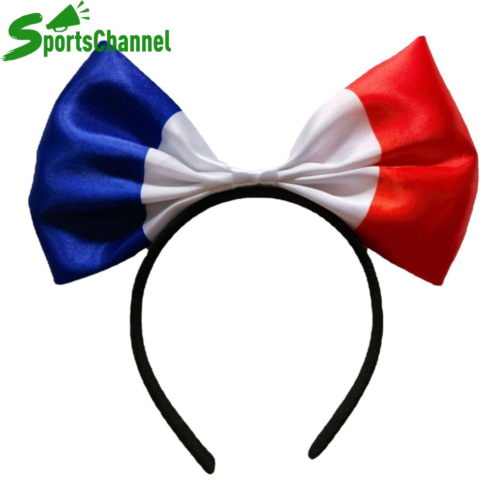 Cờ nơ đầu satin cờ quốc gia băng đô Trọng lượng nhẹ nơ lớn Headband lễ hội diễu hành mũ nón