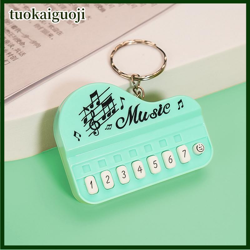tuokaiguoji 1 cái xách tay mini sáng tạo âm nhạc điện tử đàn piano bàn phím Keychain vòng với ánh sáng lên phím Mặt dây chuyền trẻ em của đồ chơi game máy nghe nhạc - 6