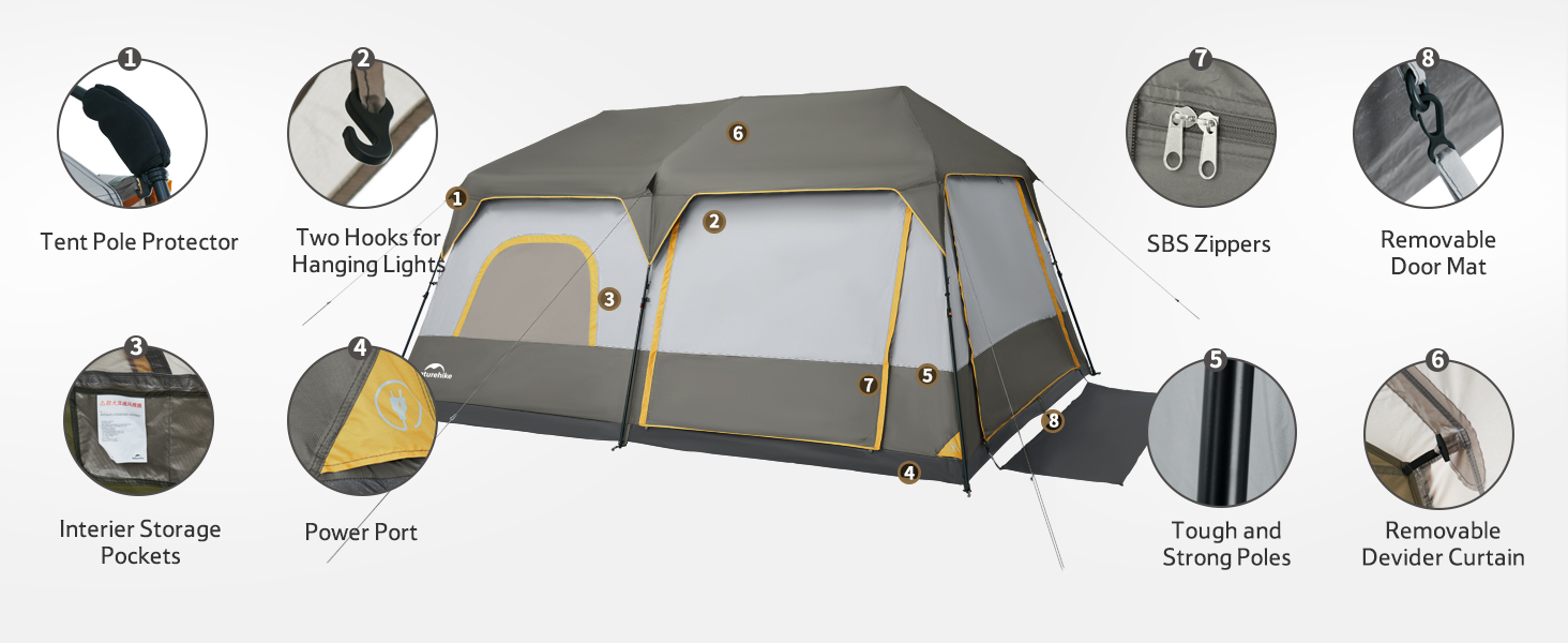 8 person tents for camping
