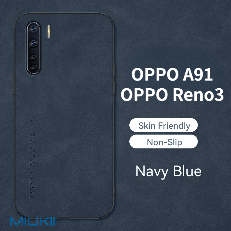 Ốp lưng OPPO A91 Reno3 Điện thoại mềm trường hợp xác thực máy ảnh bảo vệ vỏ da sang trọng vỏ vỏ cừu cho OPPO Reno 3 CPH2001 CPH2021 CPH2043