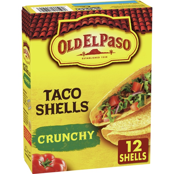 HỘP 12 BÁNH TACO GIÒN Old El Paso Crunchy Taco Shells, Gluten-Free