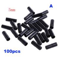 MUQZI Nhựa Màu đen Phụ kiện đi xe đạp Cùi đề xe đạp Nhà ở Ferrules Crimps Bộ phận cưỡi ngựa Mũ cáp Nắp dòng Shifter Bao cuối dây Nắp dây phanh