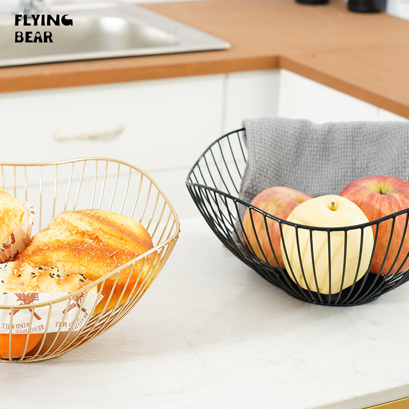 Fruit Basket rỗng kim loại gấu bay thích hợp cho nhà bếp và phòng khách