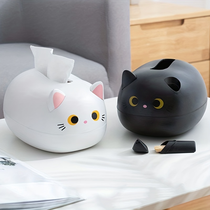 Christyvy Cute Cat Box: Kitchen Tissue BoxAdd Of Whimsy to Your Home Decor Tissue Holders