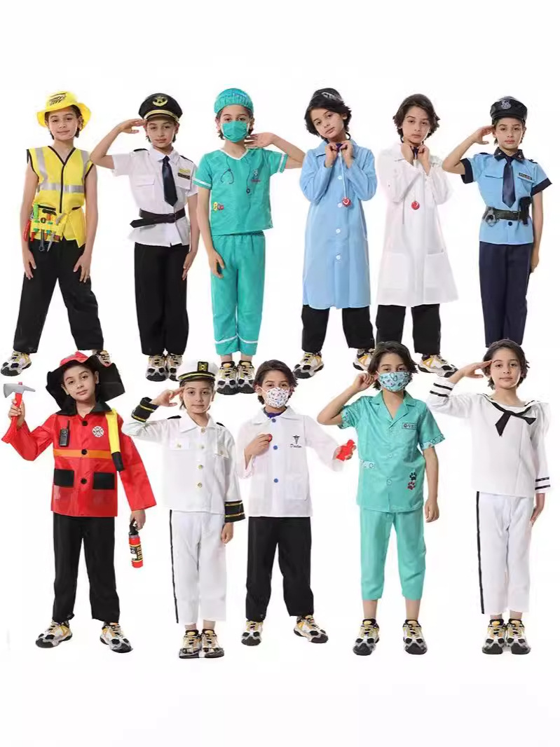 Quần Áo Cảnh Sát Trẻ Em Halloween, Quần Áo Chữa Cháy, Quần Áo Luật Sư, Quần Áo Y Tá, Quần Áo Y Tá, Quần Áo Kỹ Thuật, Quần Áo , Quần Áo Biểu Diễn