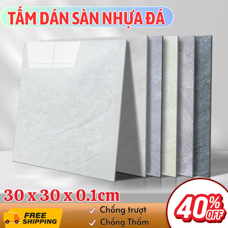 Miếng Dán Sàn Giả Đá LILY'S DECOR Tự Dính 30x30cm Chống Bào Mòn Chống Phai Màu Bền Đẹp