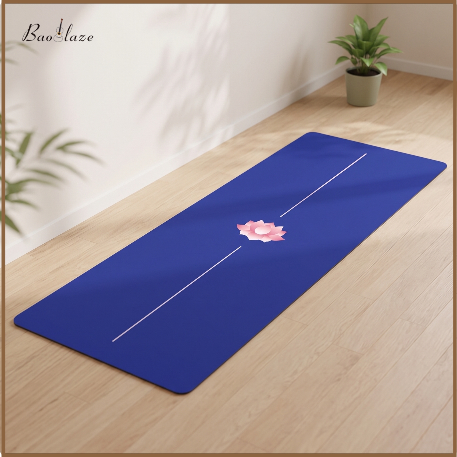 Baoblaze Non-Slip Fitness Mat with Alignment Lines Eco-Friendly Fitness Mat Cushioned Thick for Athletes ราคา 11,078 บาท*ส่งฟรี