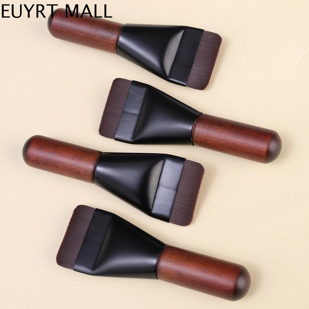 EUYRT Sáng tạo Cọ đánh kem nền mini Siêu mỏng Lông bàn chải mềm Cọ tán kem nền đầu dẹt Dễ sử dụng có vỏ bảo vệ Cọ tạo khối khuôn  Trang điểm chuyên nghiệp