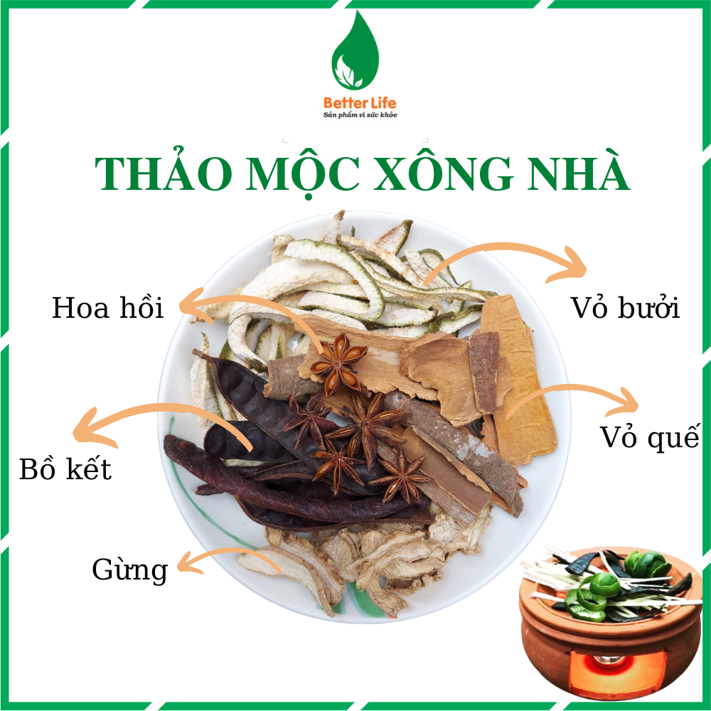 Thảo mộc xông nhà 5 loại dùng đốt với bếp xông thảo mộc giúp Thanh lọc không khí, Thanh tẩy nhà cửa, Xua đuổi côn trùng