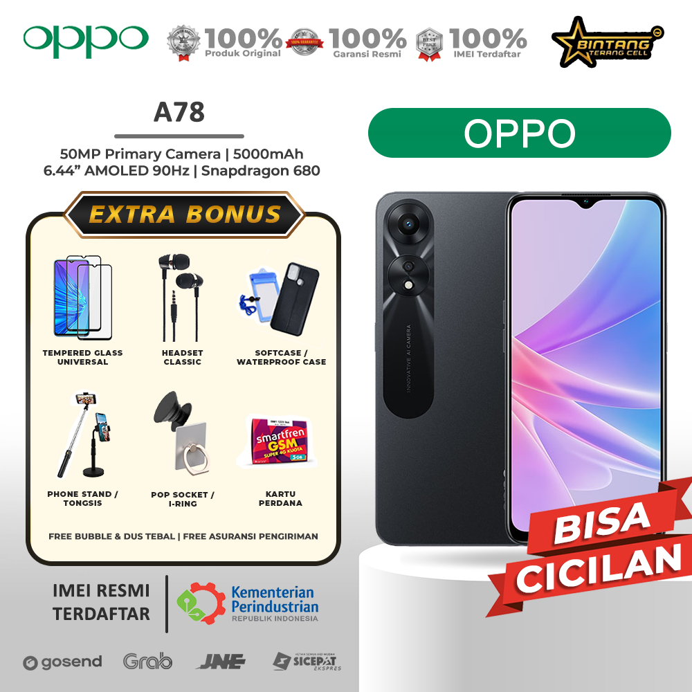 Oppo A78 5g Ram 8/128Gb A78 4g Ram 8/256Gb Official Warranty Giá 2,498,000 Đồng*Miễn phí vận chuyển