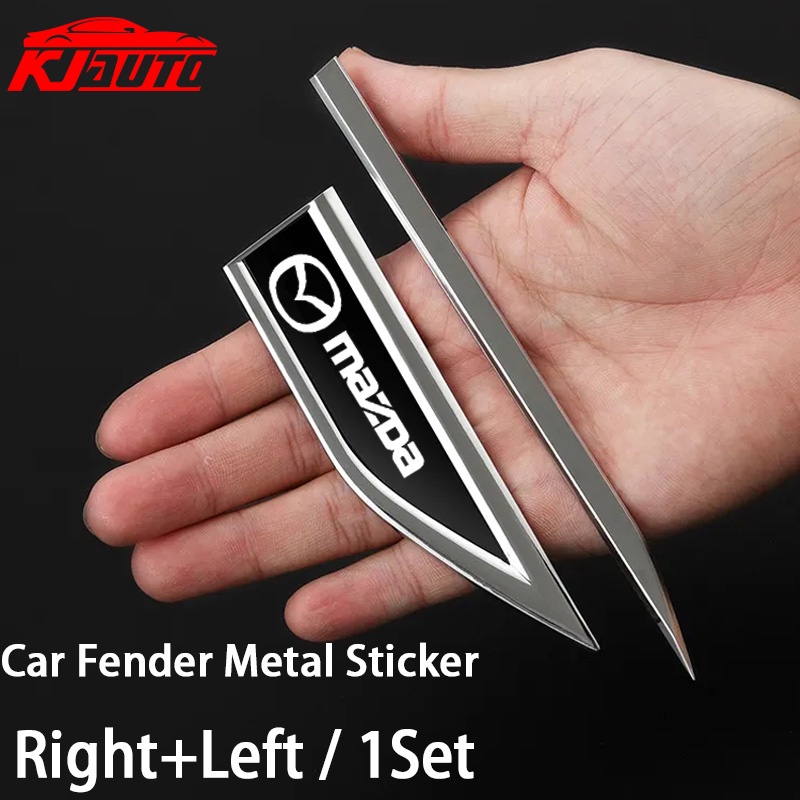 Mazda Car Stainless Steel Car Door Fender 3D Metal Side Logo Sticker（Left And Right) For Mazda 3 2 5 CX3 RX8 BT50 323 CX8 CX30 RX7 626 CX7 NX5 CX9