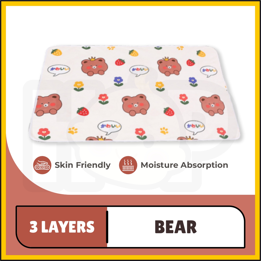 Washable Changing Mat Baby Waterproof Pelapik Baby Waterproof Mat Diaper Changing Mat Baby Changing Mat Travel Baby Mat