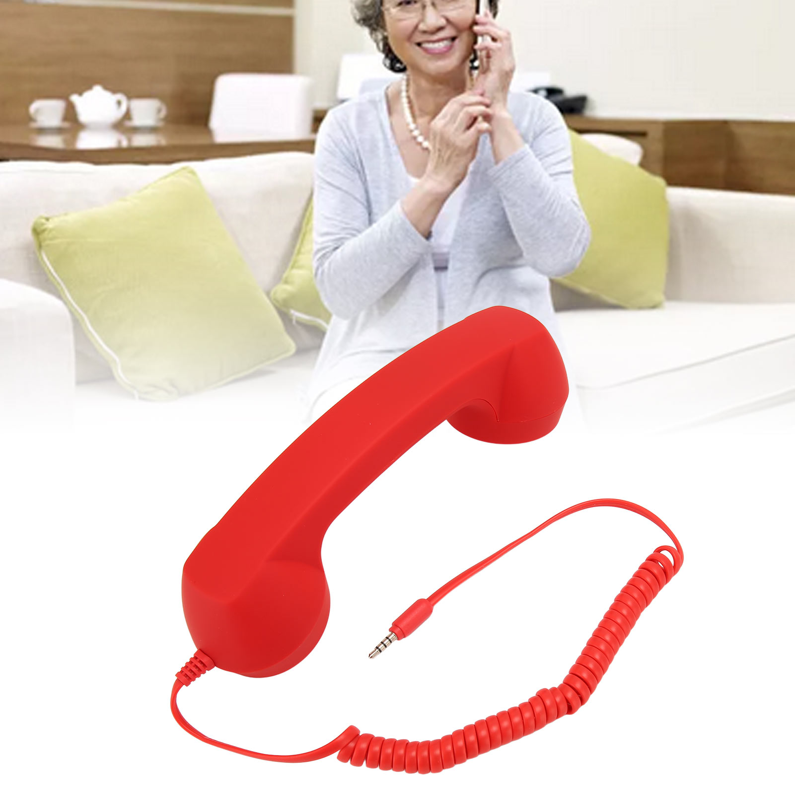 Wired Cellphone Handset Radiation Proof Retro Telephone Receiver One Click Operation for Computers ราคา 236 บาท*ส่งฟรี