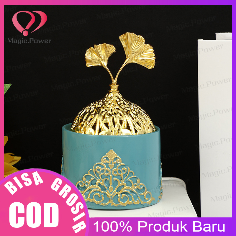 Dupa Mabkharah Keramik Arab Bahan Logam Warna Emas Dupa Burner Home Office Teahouse Gunakan Buddha Dupa Pemegang Lotus