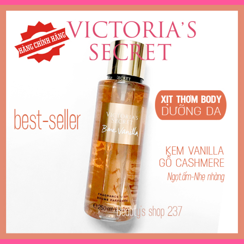 Xịt Thơm dưỡng ẩm toàn thân Victoria s Secret - Bare Vanilla Body Mist 250ml