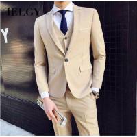 IELGY người đàn ông của giản dị phù hợp với chú rể áo khoác của người đàn ông phù hợp với người đàn ông của phù hợp với ba mảnh phù hợp với kích thước lớn