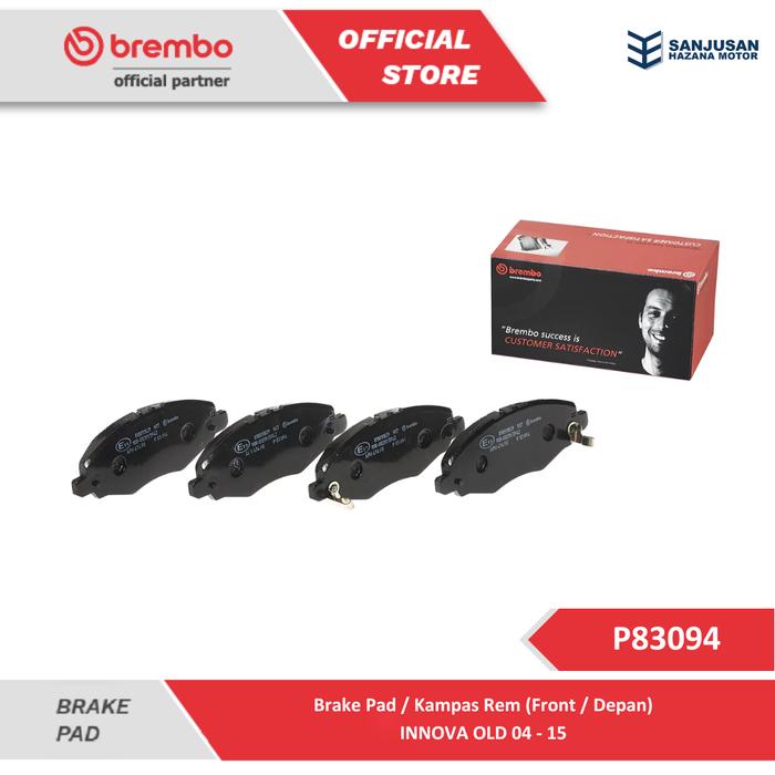 KAMPAS REM/ BRAKE PAD TOYOTA INNOVA OLD 04-15 BREMBO - P83094 (FRONT) - VAMOORA MART Giá 1,066,000 Đồng*Miễn phí vận chuyển