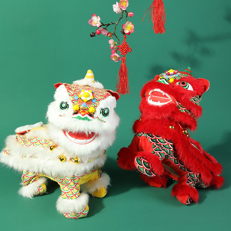 New Popular Cute Animal Plush Pet Lion Dance Doll Toys Baby Electric