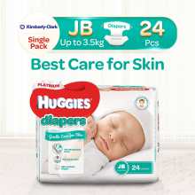 [Single Pack] Huggies Platinum Justborn Diapers 24pcs