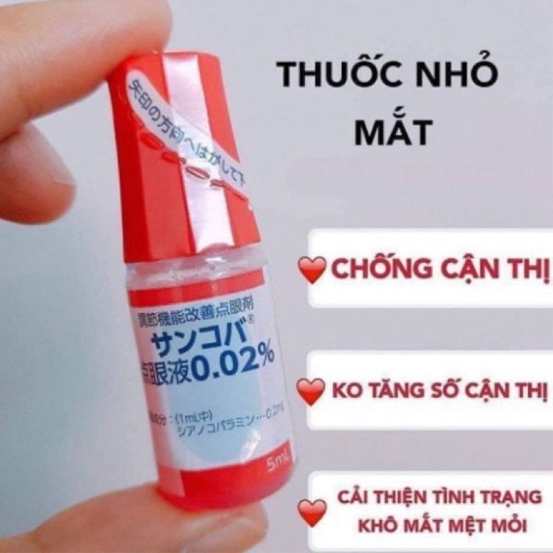 Nước nhỏ mắt cận Sancoba của Nhật Bản hỗ trợ tăng cường thị lực 5ml - SẢN PHẨM CHẤT LƯỢNG CAO, SHOP CHỌN LỌC RẤT KĨ, HÀNG HÓA ĐẢM BẢO, ĐƯỢC YÊU THÍCH TRÊN THỊ TRƯỜNG, MỜI KHÁCH YÊU ỦNG HỘ, TRẢI NGHIỆM VÀ CHO SHOP ĐÁNH GIÁ NHÉ