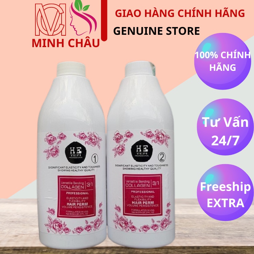 Cặp T.huốc Uốn Lạnh TEPI Mới 800mlx2 sóng căng đẩy sóng