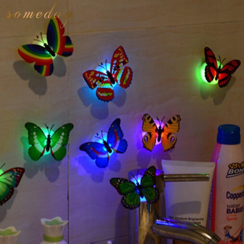 freemarketshop Glowing 3D LED Night Light Decoration Night Lamp Beautiful Butterfly
