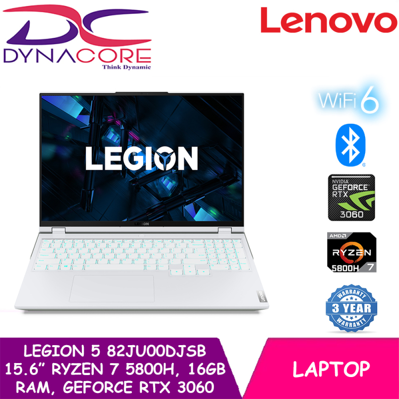 DYNACORE - Lenovo Legion 5 | AMD Ryzen 7 5800H Processor | 16GB RAM | 1TB PCIe SSD | NVIDIA GeForce RTX 3060 | Windows 10 Home | 3 Years Legion Ultimate Support | 82JU00DJSB | Gaming Laptop