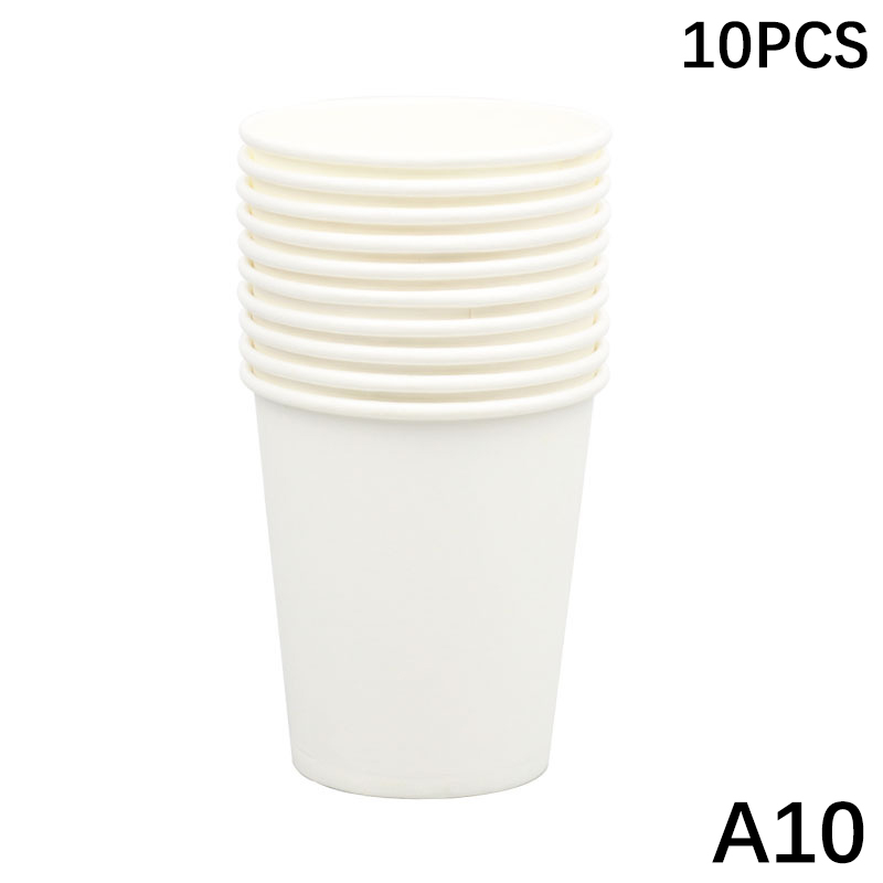 AGBBG 10Pcs 9Oz 250Ml Rắn Dày Cốc Giấy Cốc Dùng Một Lần Đám Cưới Sinh Nhật Đảng Kỳ Nghỉ Dùng Một Lần Bộ Đồ Ăn