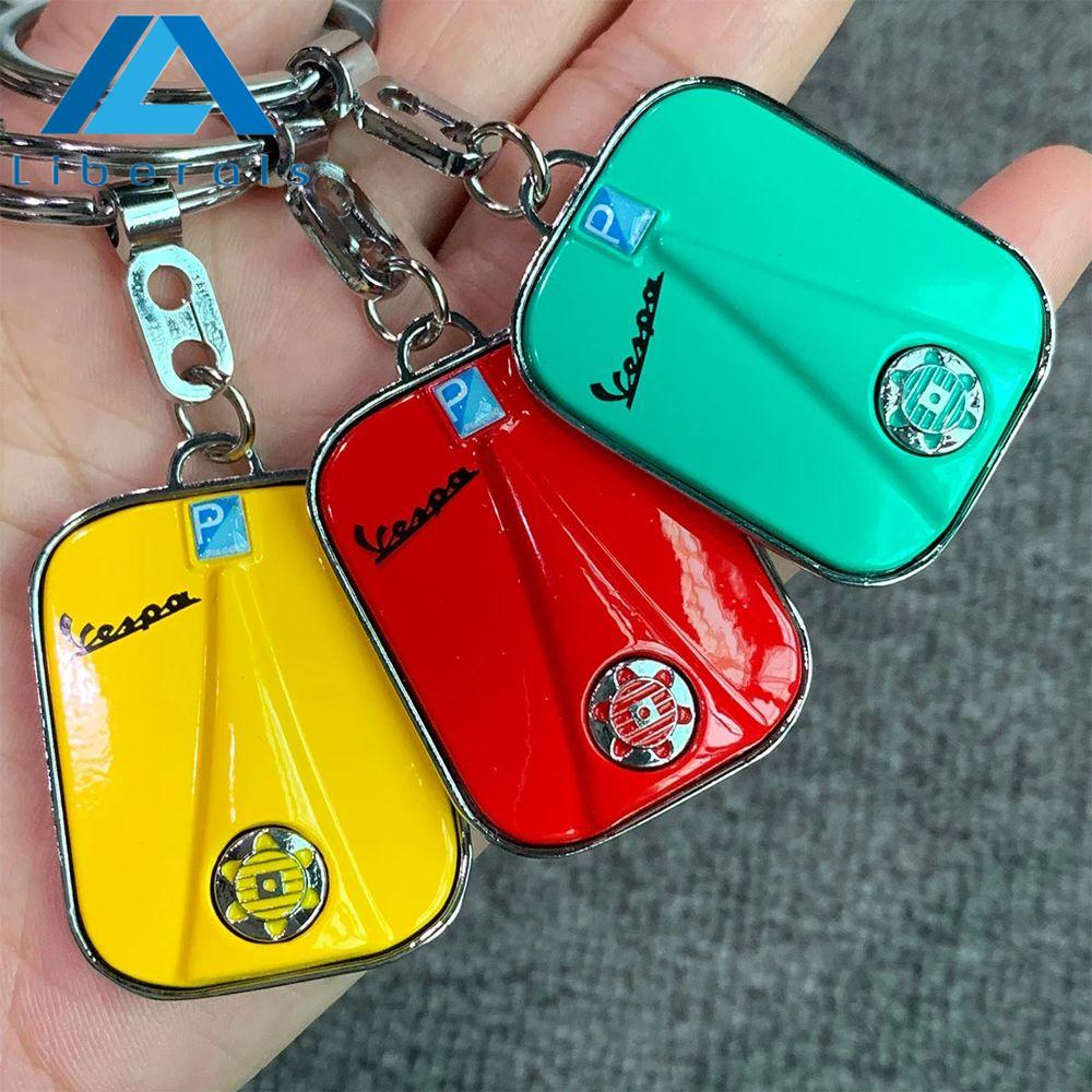 Dengjt cho vespa Primavera xe máy Phụ Kiện Móc Treo chìa khóa cho vespa GTS Hợp kim kẽm VESPA Keychain xe máy Keyring cho Piaggio Xe tay ga VESPA Móc chìa khóa